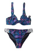 Nowy kolorowy strój kostium kąpielowy 75B 38,M BonPrix komplet