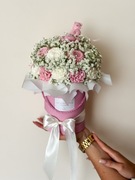 WIECZNY FLOWERBOX rozmiar S - urodziny - prezent - bukiet ze świec sojowych