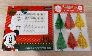 Bloczek / zestaw papierów świątecznych / zimowych 15x15 + naklejki choinki
