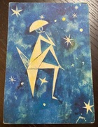 Pocztówka z wiersza Juliana Tuwima "Na niebieskim nocnym szkliwie" Szancer