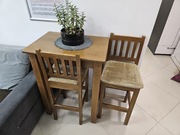 Stolik drewno lite plus 2 krzesła super wystrój odbiór osobisty