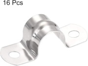 Sourcing Map Zestaw 15 sztuk – Sztywne obejmy do rur ze stali nierdzewnej