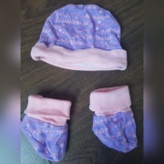 czapeczka i skarpetki dla dziewczynki roz. 62