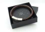 Bransoletka męska skóra naturalna