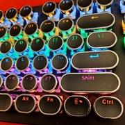 Klawiatura mechaniczna, klimatyczna, podświetlana, steampunkowa