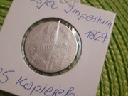 moneta srebrna Rosji Carskiej 25 kopiejek z 1827r