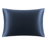 Poszewka jedwabna 100% PiccoCasa granatowa 40x60