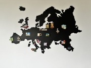 Duża metalowa mapa Europy na magnesy