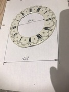 Tarcza cyferblat emalia vintage fi139 mm wew.fi 81,6 mm