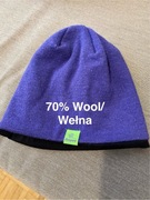 Czapka Zimowa Bergans 70% Wełna Fioletowa rozmiar S