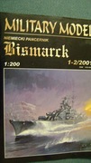 NIEMIECKI PANCERNIK BISMARCK SKALA 1:200 MILITARY MODEL HALIŃSKI