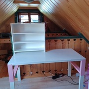 IKEA biurko regulowane z nadstawką