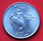 25 Centów 2007  D   r -     USA  Wyoming        stan !!