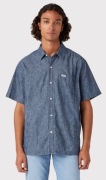 Męska Koszula Wrangler SS Shacket Light Indigo krótki rękaw W5D9NXX4E M