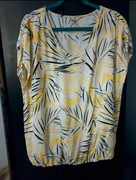 Bluzka bawełniana Soyaconcept r. XL - 46/48 żółta w liście model nietoperz