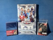 Topps Chrome UEFA Club Competitions 2025-26 Hobby Box + zestaw Ultra Pro