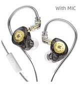 KZ EDX PRO słuchawki hi-fi czarne z mikrofonem