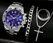 Kompletny zestaw (zegarek, bransoletka, łańcuszek, pierścień)