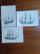 Modele okrętów okręty XVII i XVIII wiek 9  pocztówek Muzeum Morskie Gdańsk 