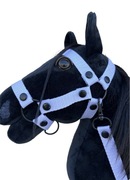 Ogłowie białe kantar wodze hobby horse A3 koń na kiju dodatki akcesoria