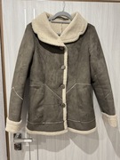 Kożuszek kożuch płaszczyk kurtka futerko mokka M/L