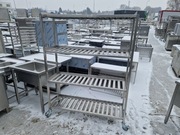 Solidny Regał Magazynowy Na Kołach 4 Półki Gretingowe 140/40/180