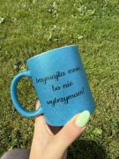 Kubek brokat niebieski 330 ml trzymajta mnie