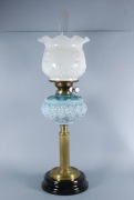Wiktoriańska lampa naftowa kolumnowa (Anglia kon.XIXw)