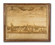 Amsterdam panorama , XVII w, obraz grawer 