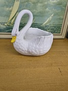 Ceramiczna osłonka / misa w kształcie łabędzia – duża dekoracja vintage
