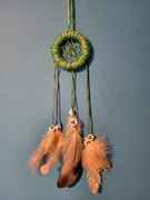 Zielono-kremowy łapacz snów