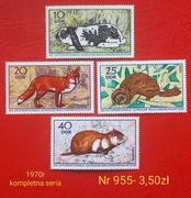 Znaczki fauna:955: zwierzęta, ssaki- DDR/NRD 1970r **
