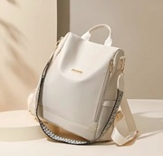 Antykradzieżowy plecak damski. Nowy. Skórzany Plecako-torebka 