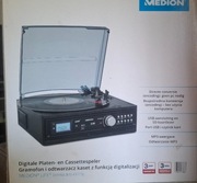 GRAMOFON / ODTWARZACZ KASET MEDION MD 43713 z funkcją digitalizacji