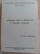 Wybrane teksty źródłowe z historii filozofii 