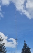 CB antena SIRIO 827  5/8 fali  wysokość 680 cm z ringiem stabilizujacym.