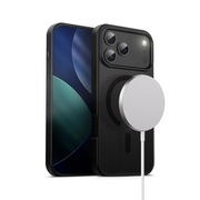 Crong Hybrid Frost MAG Cover - Etui MagSafe iPhone 17 Pro Max (czarny).