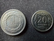 1 złoty 2009 20 groszy 2009 rok