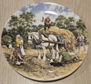 WEDGWOOD Talerz ozdobny porcelanowy wieś koń 