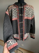 Christiania cudny sweter męski norweski scandi wełniany wełna 100 %Wool LXL