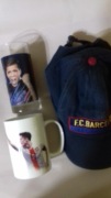Czapeczka Nike Barcelona + kubek Lewandowski + szklanka Szczęsny