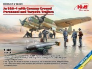 Ju 88A-4 with German Ground Personnel and Torpedo Trailers - ICM 48229