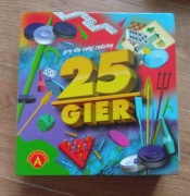 25 gier; różne gry planszowe