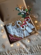 Box choinkowy / ozdoby świąteczne/ makramowe ozdob