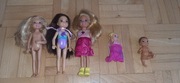 5 małych lalek Barbie 