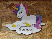 Lampka wisząca jednorożec Laura LED RGB 