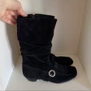 Kozaki czarne Giulio Santoro 37 zdobienia