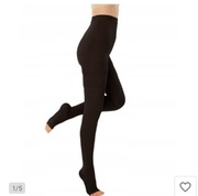 Rajstopy uciskowe medyczne 20-30 NMHG kompresyjne czarne bez palców ,,L,,