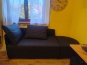 LINDAKRA Sofa 2-osobowa, rozkładana, Vissle ciemnoszary