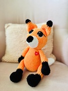 Maskotka zabawka pluszowa, ręcznie robiona na szydełku LIS lisek zestaw